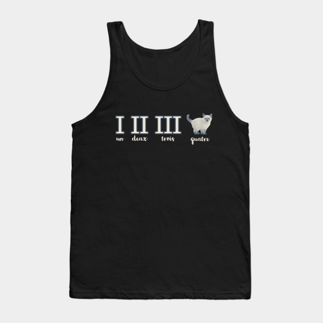 French Roman Numerals un deux trois quatre Tank Top by terrybain